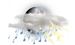 Partly cloudy w/ t-storms