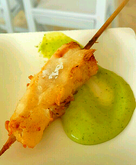 Swordfish Skewer with Herb Aioli